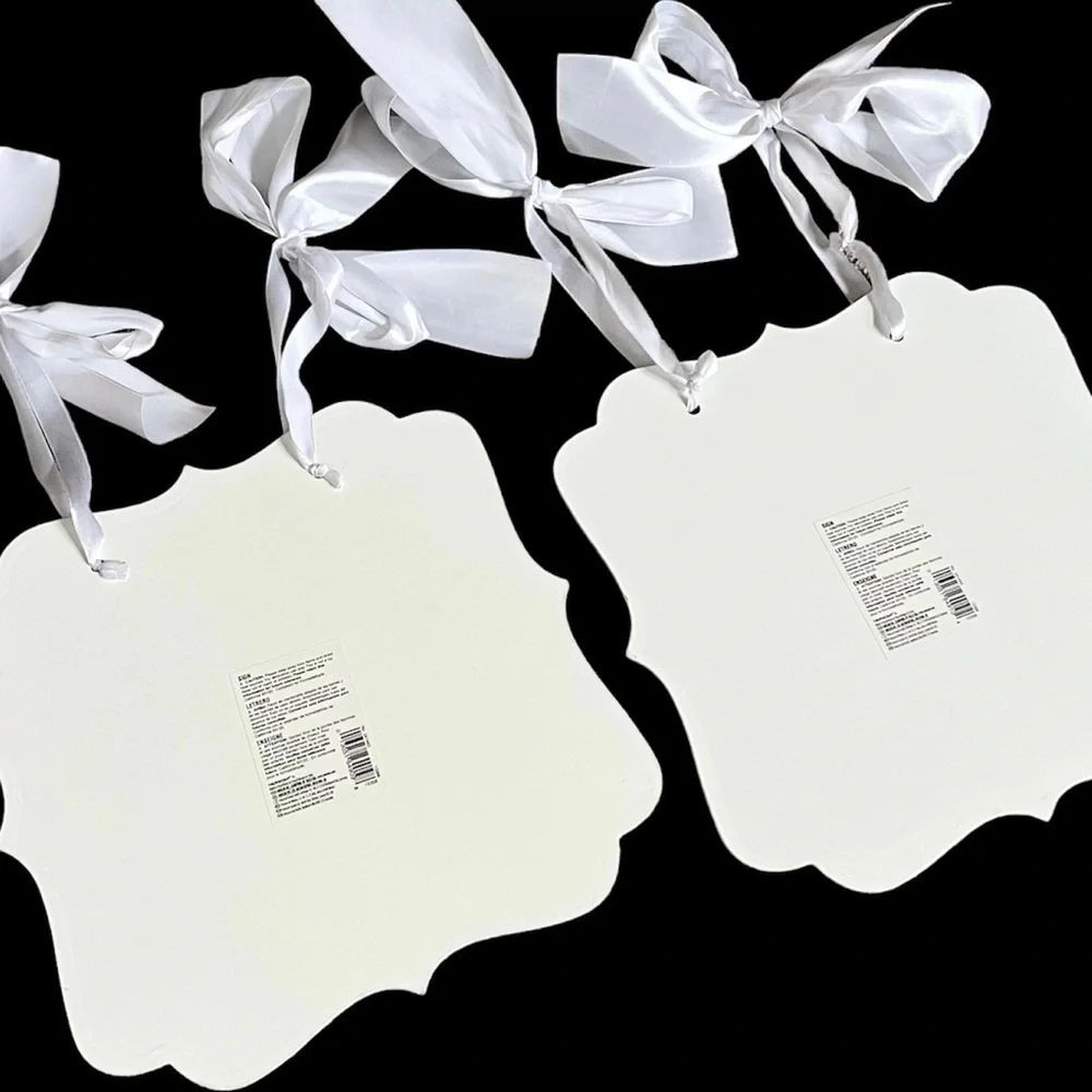 Mr. & Mrs. Wooden Chair Signs for Wedding Reception or Party - White Black